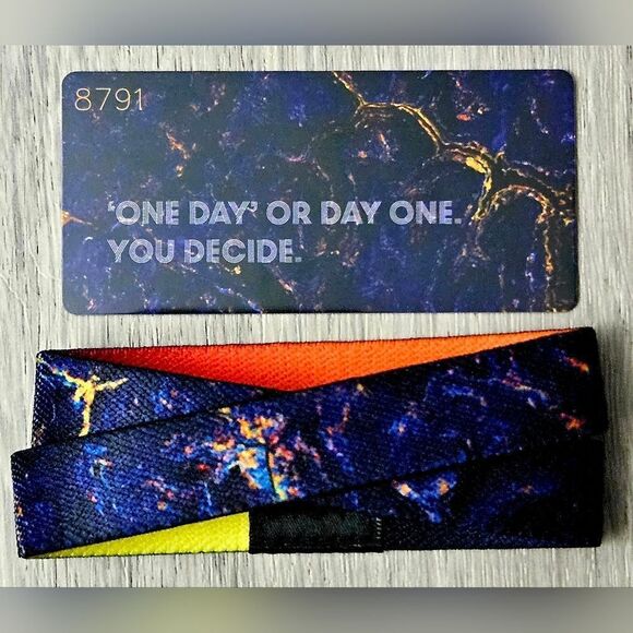 ZOX "ONE DAY OR DAY ONE" #8791 New medium VINTAGE DOUBLE collectible wristband - Picture 1 of 3